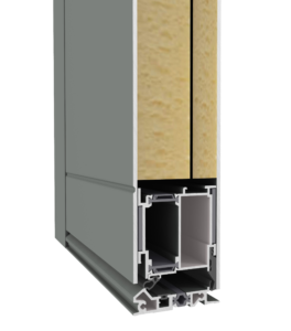 ConceptSystem 77, 2 Sided Flush Panel Door Inward Opening, 3D detail with dripnose